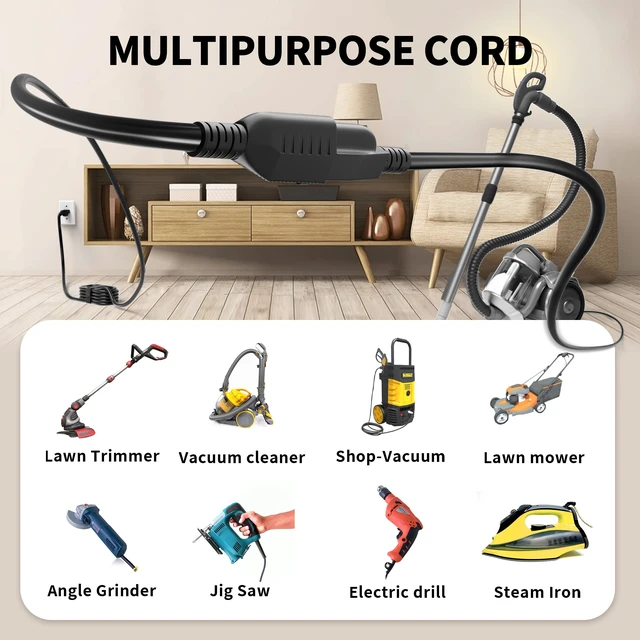 Alt view image 7 of 7 - 50 FT 16 Gauge Indoor/Outdoor Extension Cord Waterproof, Black | Waterproof, 50 Foot 3 Prong Electric Cable SJTW, Cold Weatherproof -50°C, 13A 1625W 16AWG, ETL Listed