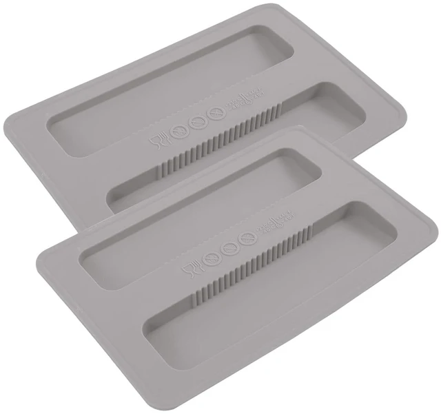 Main image of 2 Pack Toaster Cover 2 Slice Toaster Cover Silicone Toaster Lid Bread Machine Cover Bread Maker Accessories (Grey)