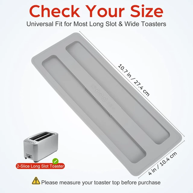 Alt view image 2 of 7 - Silicone Toaster Top Cover for 4 Slice and Long Slot 2 Slice Toasters, Universal Dust Lid Protector for Bread Maker Kitchen Appliances, Sandwich Machine Part