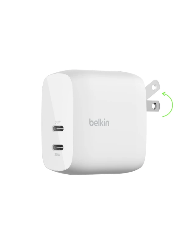 Main image of 60W Dual USB C Charger Block, PPS Fast Charging for Travel | Samsung Galaxy S25, iPhone 17, Air, Pro, Pro Max, iPad, MacBook Air, AirPods, Google Pixel 10