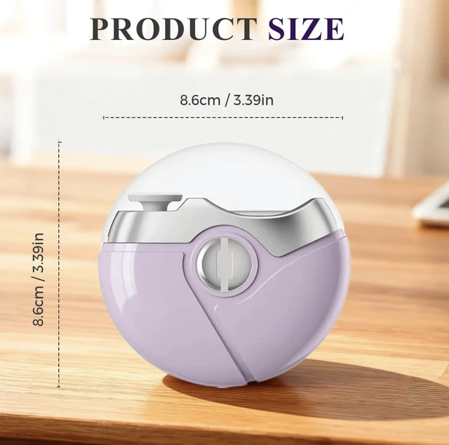 Alt view image 3 of 6 - 2026 Upgraded 2 in 1 Electric Polishing Automatic Nail Clipper & Trimmer with 2 Adjustable Speeds - Portable Electric Fingernail Trimmer for Seniors and Adults (Purple)