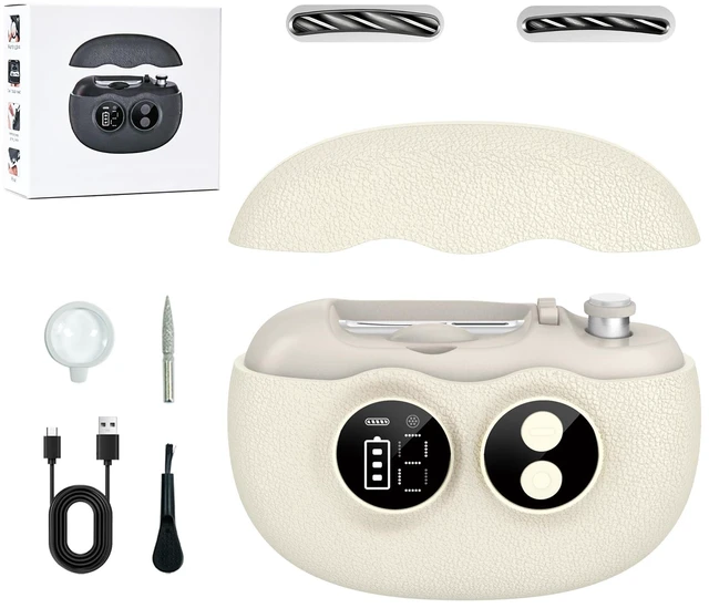 Main image of Electric Nail Clipper, 3 in 1 Electric Nail Clippers with Interchangeable Heads, Built-in Magnifier, Dual Polishing Modes, LCD Display, Debris Storage, for Adults, Kids