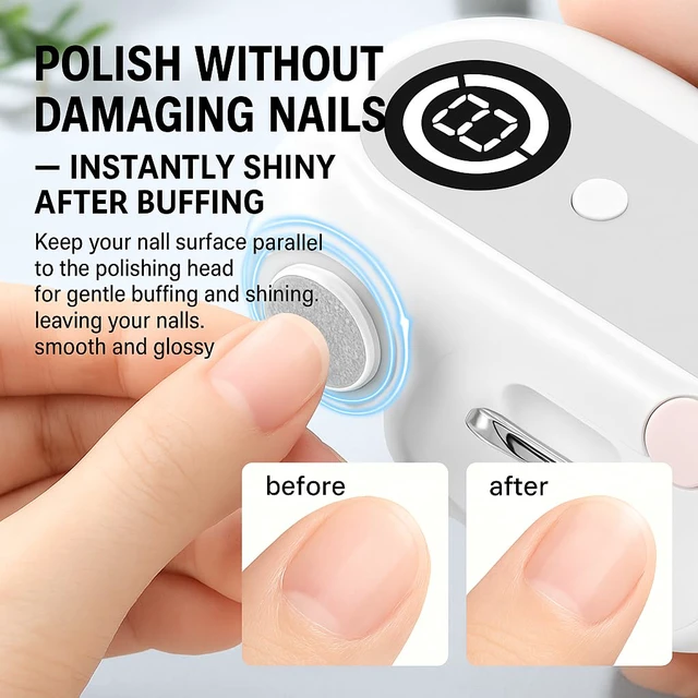 Alt view image 2 of 7 - Electric Nail Clipper, Automatic 4 in 1 Baby Nail Trimmer and Polisher | 2026 Upgraded, LED Light & Nail Storage Box, Electric Nail File with Multiple Speed Gears for Baby, Adults, Senior