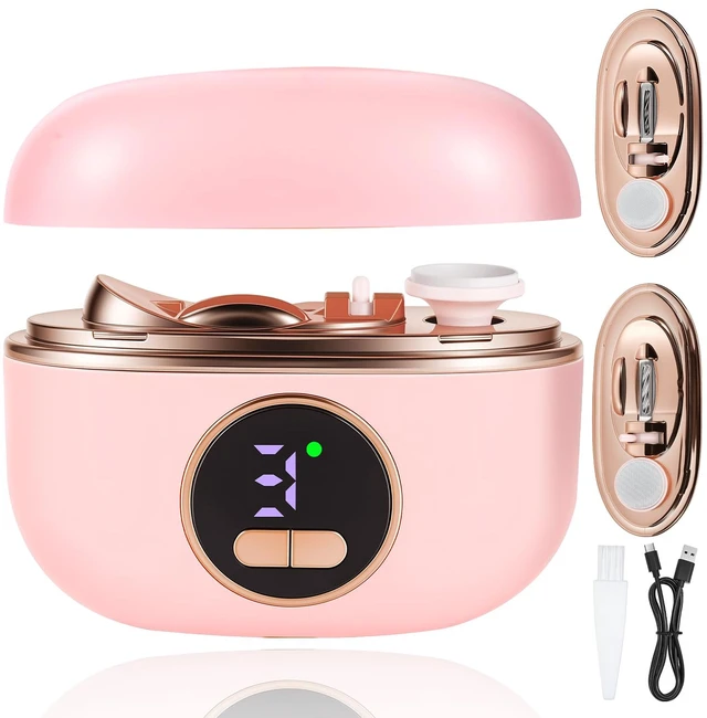 Main image of Electric Toenail Clippers for Seniors Automatic Nail Clipper Pink | Fingernail & Toenail Trimmer with LED Light, Safe Nail Cutter for Adults Elderly Men Women, Portable Rechargeable Nail Care