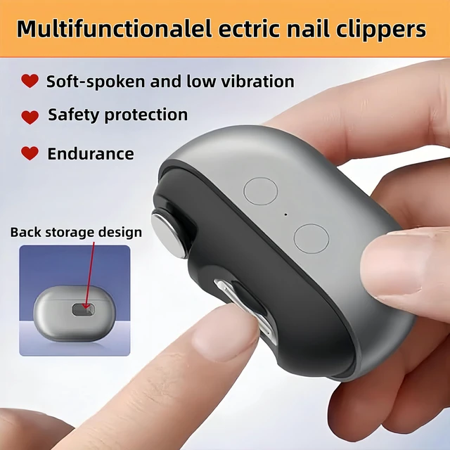 Alt view image 3 of 7 - 2026 New Electric Automatic Nail Clipper3-in-1 Electric Nail Clipper for Seniors & Adults2-Speed Electric Toe Nail Clipper with Led Light, Low Vision Easy-to-Use Design
