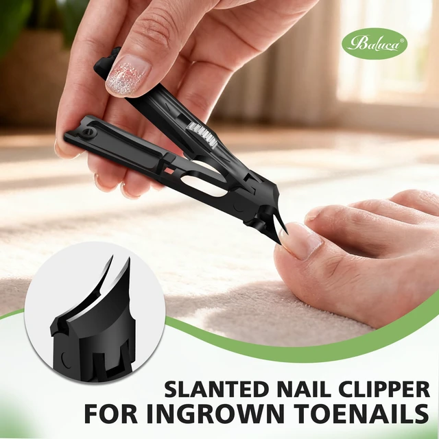 Alt view image 3 of 7 - Heavy Duty Toenail Clippers for Men & Seniors - Ultra Sharp Wide Jaw Nail Clipper for Thick & Ingrown Toenails, Long Handle Toe Nail Clipper for Seniors, Anti-Splash Design & Safety Lock