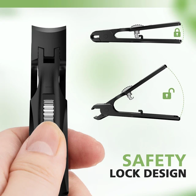 Alt view image 4 of 7 - Heavy Duty Toenail Clippers for Men & Seniors - Ultra Sharp Wide Jaw Nail Clipper for Thick & Ingrown Toenails, Long Handle Toe Nail Clipper for Seniors, Anti-Splash Design & Safety Lock