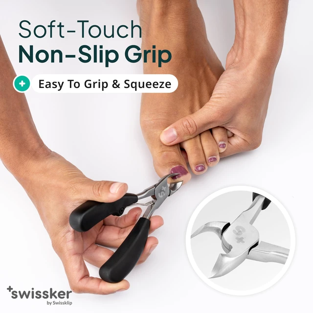 Alt view image 6 of 7 - by Swissklip Heavy Duty Toenail Clippers for Seniors & Thick Nails | Wide Jaw Opening for Ingrown Toenails, Long Handle Toe Nail Trimmer for Seniors & Adults, Stainless Steel Fingernail Tool