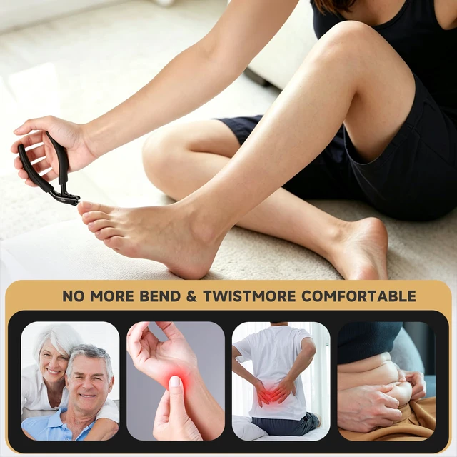 Alt view image 2 of 7 - HeavyDuty Toenail Clippers for Thick Toenails, Long Handle Toenail Clipper for Seniors, Ergonomic Non-Slip Grip, Large Toe Nail Cutter for Men & Women, Nail Trimmer with File & Cuticle Tool