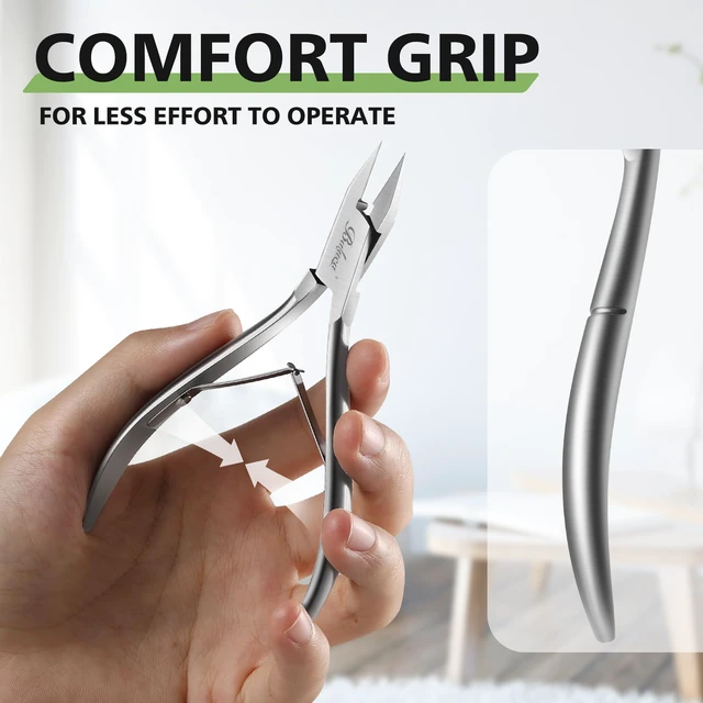 Alt view image 5 of 7 - Toenail Clippers Straight Blade for Thick Toenails and Ingrown Nails, Professional Stainless Steel Fingernail Toenail Clippers Trimmers for Seniors, Men and Adult - Sliver