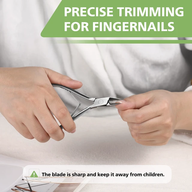 Alt view image 7 of 7 - Toenail Clippers Straight Blade for Thick Toenails and Ingrown Nails, Professional Stainless Steel Fingernail Toenail Clippers Trimmers for Seniors, Men and Adult - Sliver