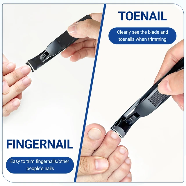 Alt view image 6 of 7 - Toenail Clippers for Seniors Long Handle Nail Clippers for Thick Nails | Ergonomic Toe Nail Clippers for Elderly, Non-Slip Handle Toenail Clipper with Catcher for Thick Toenails and Fingernails