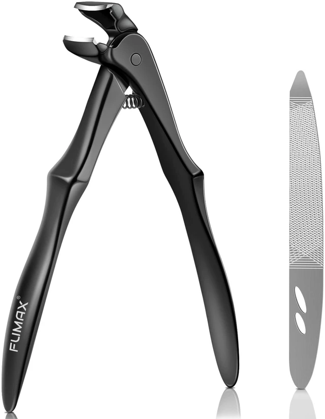 Main image of Nail Clippers for Men - Long Handled Toenail Clippers for Seniors Thick Toenails, Heavy Duty Large Nail Clippers for Thick Nails with Wide Opening, Sharp Nail Cutter Gifts for Men Women Adults, Black