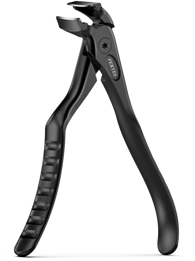 Main image of Ergonomic Non-Slip Long Handle Nail Clippers for Seniors, Unique Angled Head Curve Wide Jaw Opening Toenail Clipper with Catcher for Thick Toenails and Fingernails