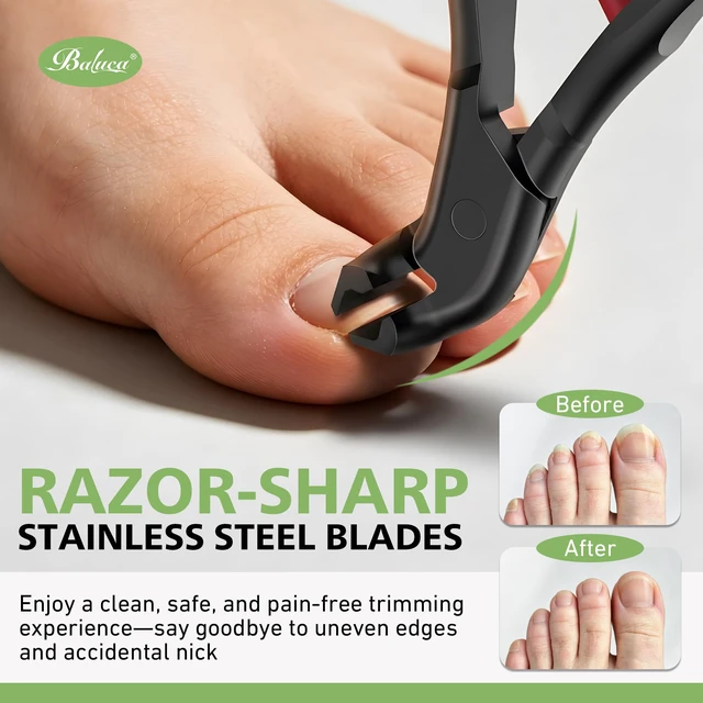 Alt view image 4 of 7 - Ergonomic Nail Clippers for Seniors Heavy Duty Toenail Clippers for Thick Toenails, Extra Long Handle Toe Nail Clippers for Seniors with Catcher, Precision Trimmer for Men & Women (Black)