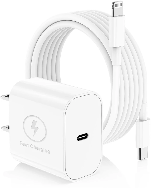 Main image of iPhone Fast Charger,Type C Wall Charger Block Plug and 10ft USB C to Lightning Charging Cable Cord Long,Power Adapter Cube Brick Box for Apple iPhone 14 Pro Max/14 Plus/14/13/12 Mini/11/XS Max/XR/iPad