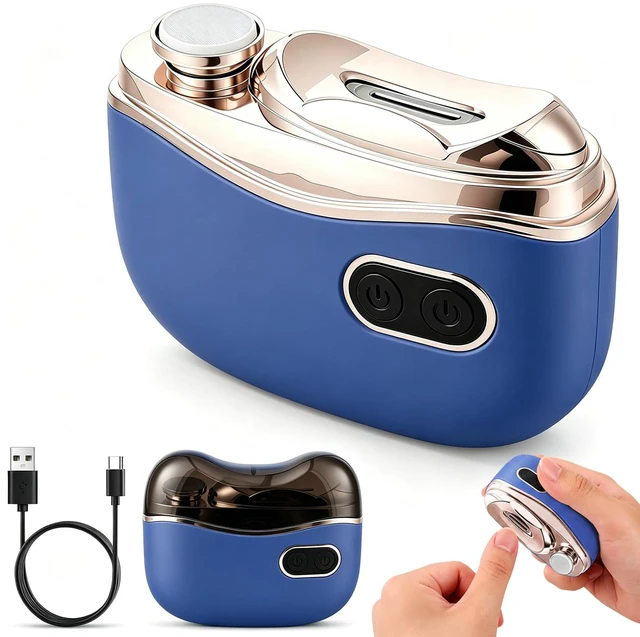 Main image of Electric Nail Clippers for Seniors & Adults, 2-in-1 Electric Nail Clipper & Polisher, Electric Polishing Automatic Nail Clippers, Rechargeable Nail Clipper with Light and Nail Storage Box (Blue)