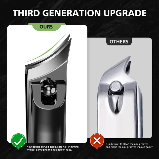 Alt view image 4 of 7 - Slant Ingrown Nail Clipper for Thick Toenails and Ingrown Nails | Curved Toenail Clipper for Seniors and Men I Angled Toe Nail Cutter Fingernail Trimmer