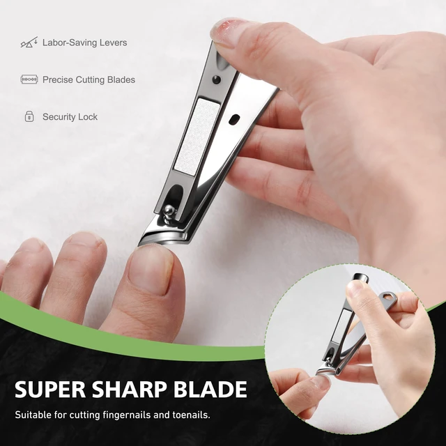 Alt view image 5 of 7 - Slant Ingrown Nail Clipper for Thick Toenails and Ingrown Nails | Curved Toenail Clipper for Seniors and Men I Angled Toe Nail Cutter Fingernail Trimmer