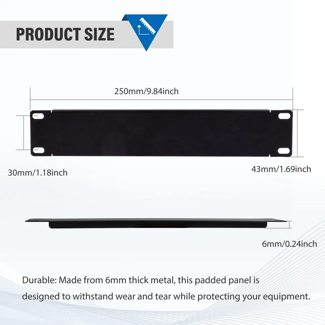 Alt view image 3 of 4 - 1U Blank Panel Rack Mount for 10 Inch Server Rack, Spacer Panel for DeskPi RackMate T1/T0/T2/T0 Plus/T1 Plus/TL1/T1/2 Plus Network Rack (2)