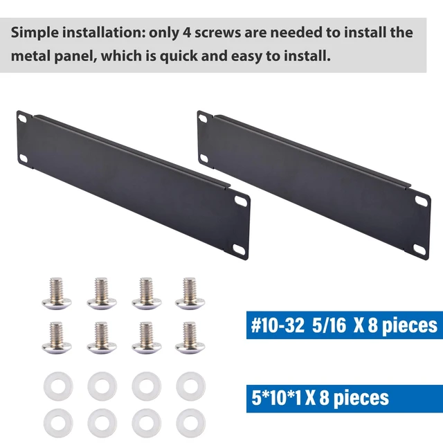 Alt view image 4 of 4 - 1U Blank Panel Rack Mount for 10 Inch Server Rack, Spacer Panel for DeskPi RackMate T1/T0/T2/T0 Plus/T1 Plus/TL1/T1/2 Plus Network Rack (2)