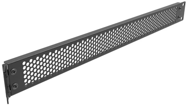 Main image of 1U Hinged Perforated Blank Panel - Steel 19" Rack Mount | 1U Spacer Panel for 19-Inch Network Cabinet or Server Rack Enclosure Black