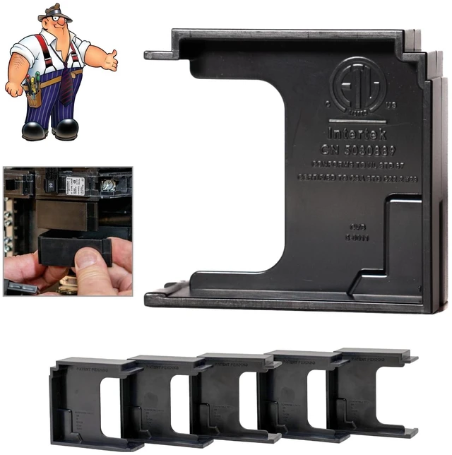 Main image of BusGuard (5 Pack) Breaker Blank for Type THQL, BR, QP, HOM & CHOM - ETL Listed Panelboard Filler Plate, Electrical Panel Filler Plate, Breaker Cover (#79810)
