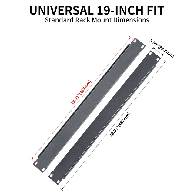 Alt view image 6 of 7 - 1U Blank Panel, Screw-Mount Stable & Durable, Heavy-Duty Cold Rolled Steel | German Craftsmanship 19" Rack Filler Panel for Server Network Cabinet, Black 5-Pack