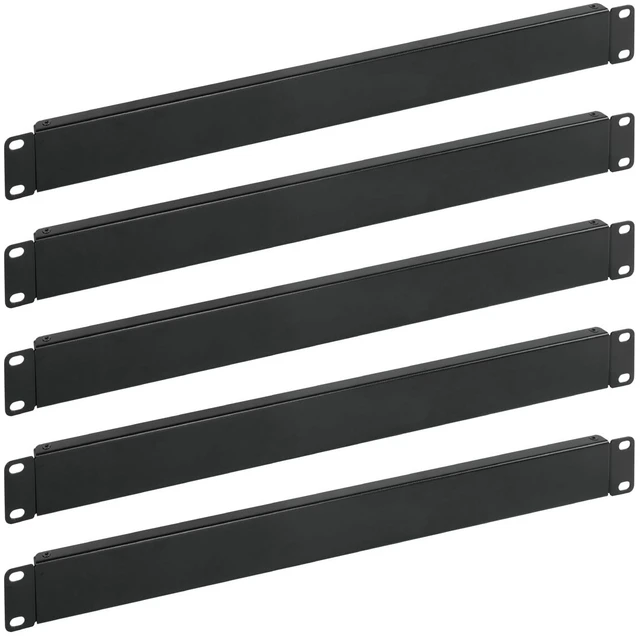 Main image of 1U Rack Blank Panel, Solid Rack Mount Plate for 19in Server Network Rack Enclosure/Cabinet, Black,5 Pack