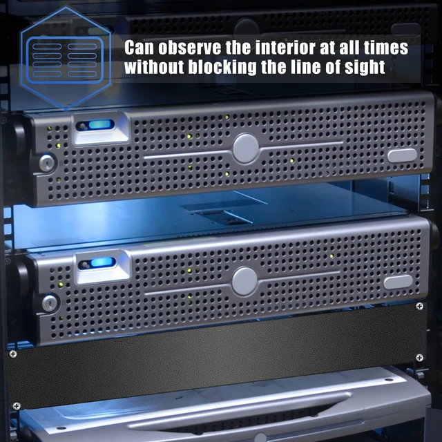 Alt view image 2 of 7 - 10 Pcs 2U Rack Mount Blank Panel Black for 19 Inch Server Rack | Metal Filler Panel, Server Rack Accessory, Network Enclosure, Cabinet Mount, Cable Management, Rack Space Cover
