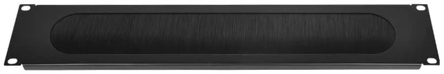Main image of 2U Brush Panel - High Capacity 19-Inch Rackmount Cable Management Pass-Through Heavy-Duty 1.5mm Steel Server Rack Wire Organizer, Black