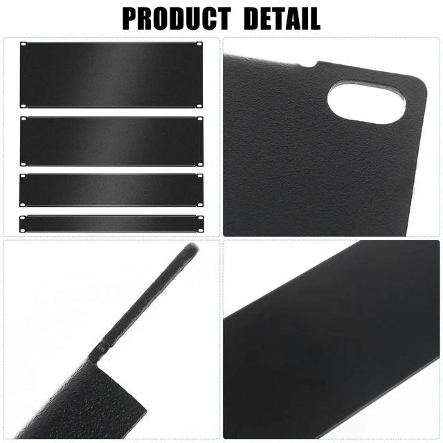 Alt view image 3 of 7 - 4 Pack 1U/2U/3U/4U Blank Panel 1U Blanking Panel Metal Disassembled Blank Panel Rack Mount Filler Panel for Server Rack Enclosure or Network Cabinet, Black, 4 Size
