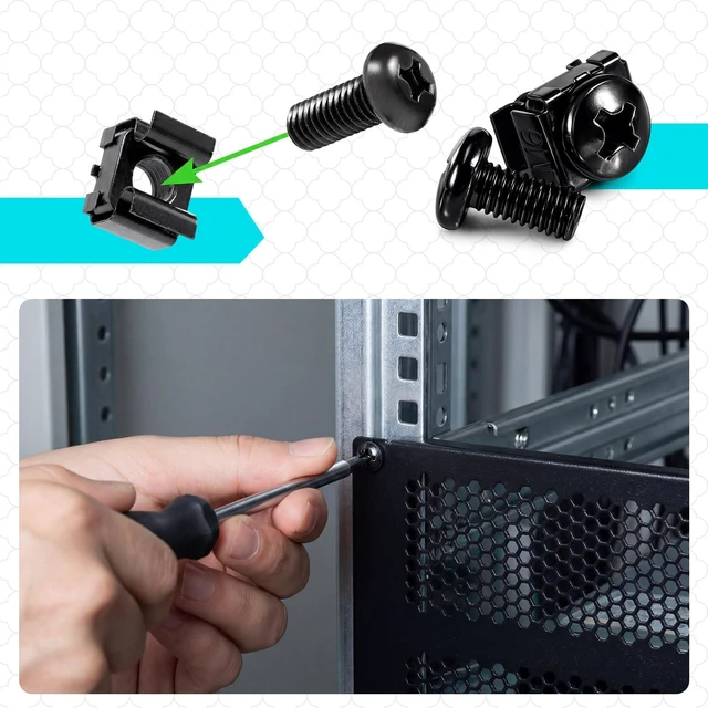 Alt view image 2 of 6 - 6 Pcs 1 U, 2 U, 4 U Blank Panel Metal Rack | Mount Venting Blank Panel 19 Inches Black Rack Blanking Blind Panels for Server Network Racks Enclosure or Cabinet