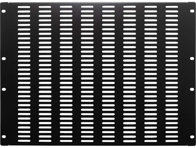 Main image of 8U Blanking Panel, Slotted, Flanged, 19 inch Wide Network Server Rack or Server Cabinet, Filler Panel, Steel, Hardware Included