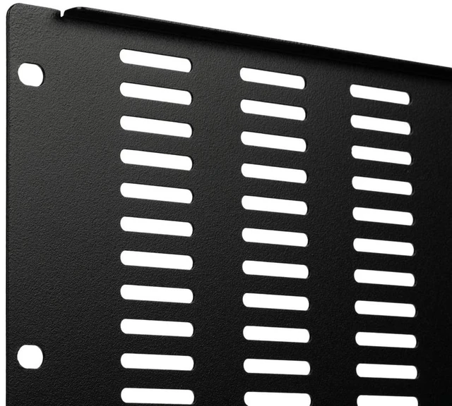 Alt view image 2 of 3 - 8U Blanking Panel, Slotted, Flanged, 19 inch Wide Network Server Rack or Server Cabinet, Filler Panel, Steel, Hardware Included