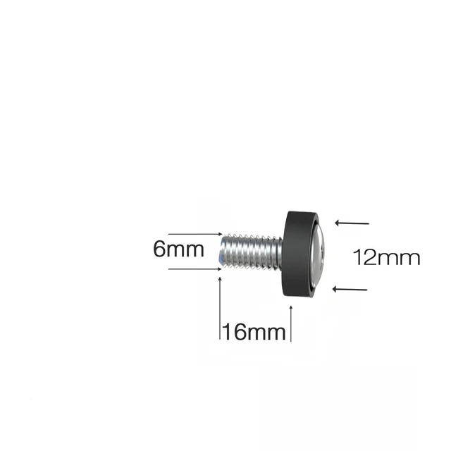 Alt view image 2 of 6 - 60-Pack M6 x 16mm Screws and Cage Nuts for 1U 2U 6U 12U Server Shelf Cabinets Rack Mount Screw cage nut