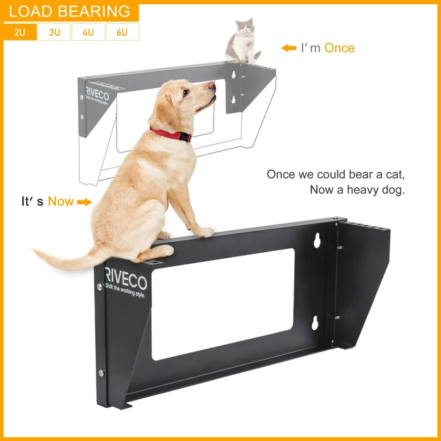Alt view image 3 of 6 - 2U Wall Mount Rack for Network| Reinforced Heavy Load 66-99 LBS Small Server Racks Vertical & Horizontal Mounting for 19 inches IT & Studio Equipment.