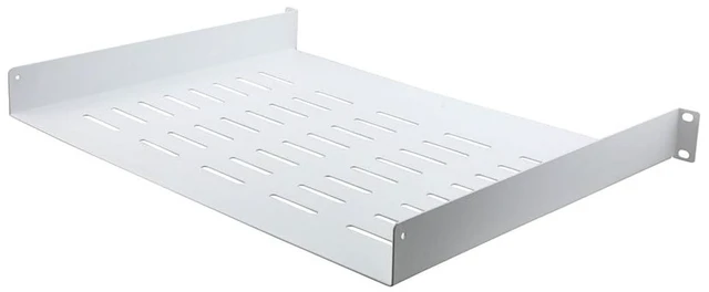 Main image of 1U Rack Shelf for Server Rack Network Cabinets Cantilever Rack Mount Shelf 14 Deep, White, Pre-Assembled Compatible with 19 Inch Standard Equipment