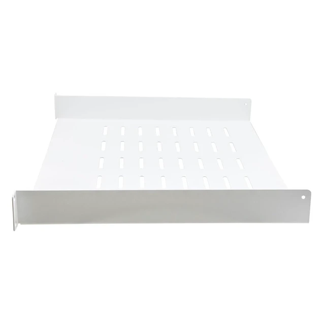 Alt view image 4 of 4 - 1U Rack Shelf for Server Rack Network Cabinets Cantilever Rack Mount Shelf 14 Deep, White, Pre-Assembled Compatible with 19 Inch Standard Equipment