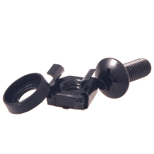 Alt view image 4 of 5 - M6 Cage Nut Kit - 50 Sets Cage Nuts Screws Washers for Server Rack Mounting M6 x 16mm