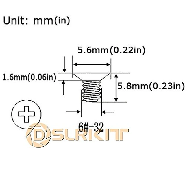 Alt view image 2 of 3 - 6/32#6-32 x 1/4in Flat Head Screw for 3.5in Hard Drive Hot Swap Caddy Tray (Pack of 50)