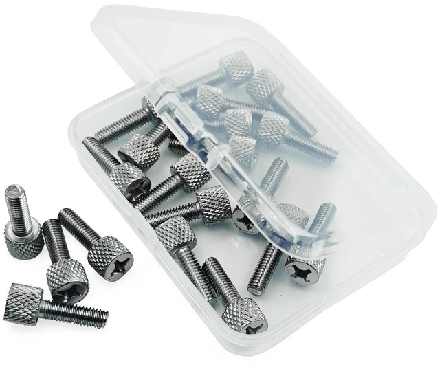 Main image of 20Pcs Rack Screws, Hand-Twist Knurled Thumb Screws for Rack Mount Hardware Tool-Free Installation, Chrome Plated Carbon Steel, Compatible with ECHOGEAR, Startech, NavePoint, Sysracks (#10-32x5/8)
