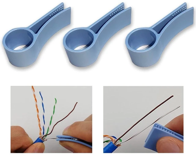 Main image of Network Cable Untwist Tool, Engineer Wire Straightener for CAT5/CAT5e/CAT6/CAT7 Wires Pair Separator Tools Quickly & Easily Untwists (3)