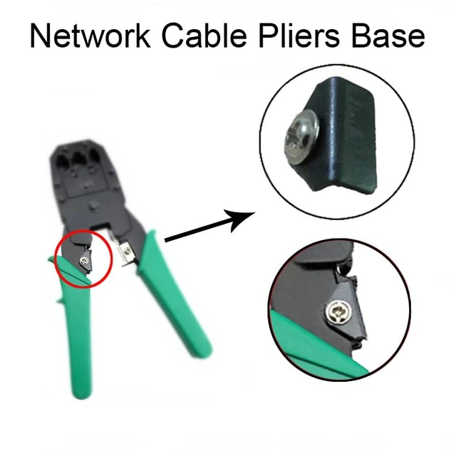 Alt view image 4 of 7 - 16 Pack Ethernet Crimper Blade Replacement with Cutting Base Crimping Blades Parts for RJ45 Crimp Tool Kit Pass Thru RJ45 Crimping Tool Ethernet Cable Strippers Pass Through Connectors