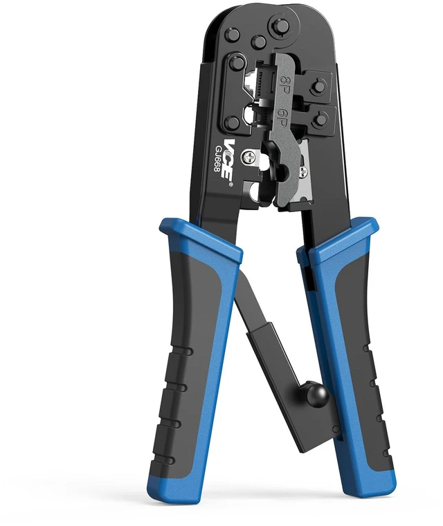 Main image of RJ45 RJ11/RJ12 RJ22 Ethernet Crimp Tool Crimper Cutter Stripper All-in-one Multi-Tool for Network Telephone Cat3 Cat5 Cat5e Cat6 Cat6A Modular Connector Plug Cables