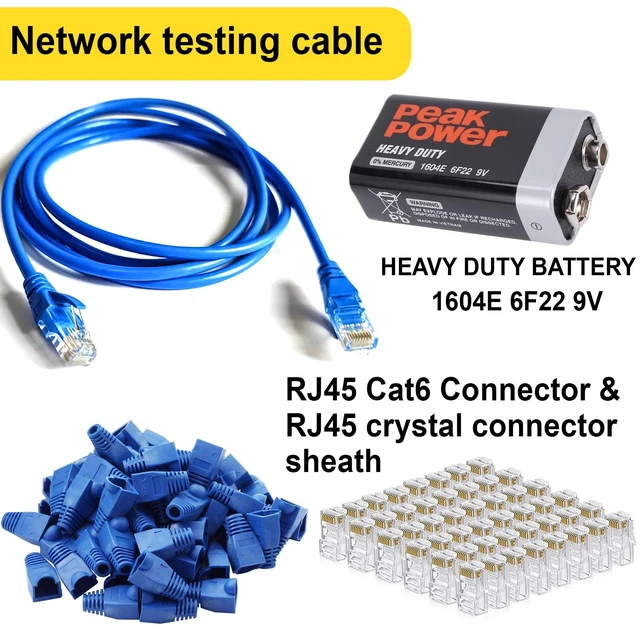 Alt view image 7 of 7 - RJ45 Pass Through Crimp Tool Kit,3-in-1 Ethernet Crimper with Wire Stripper Cutter,Network Cable Tester with Battery,Cat5/5e Cat6 Cat6a RJ45 Connectors &Boots,Network Installation Tool for Home Office