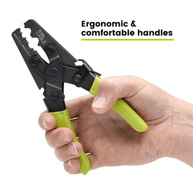 Alt view image 2 of 6 - External Ground Crimping Tool for Shielded RJ45 Connectors | PM alloy steel, spring-loaded latch-lock handle, compatible with all shielded external ground RJ45 connectors.