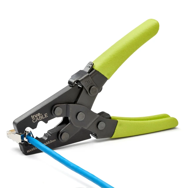 Alt view image 5 of 6 - External Ground Crimping Tool for Shielded RJ45 Connectors | PM alloy steel, spring-loaded latch-lock handle, compatible with all shielded external ground RJ45 connectors.