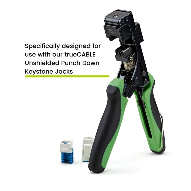 Alt view image 2 of 6 - 90 Degree RJ45 Keystone Jack Termination Tool, Cat5e/Cat6/Cat6A UTP Ethernet Cable EZ Termination Punch Down for trueCABLE Unshielded Keystone Jacks