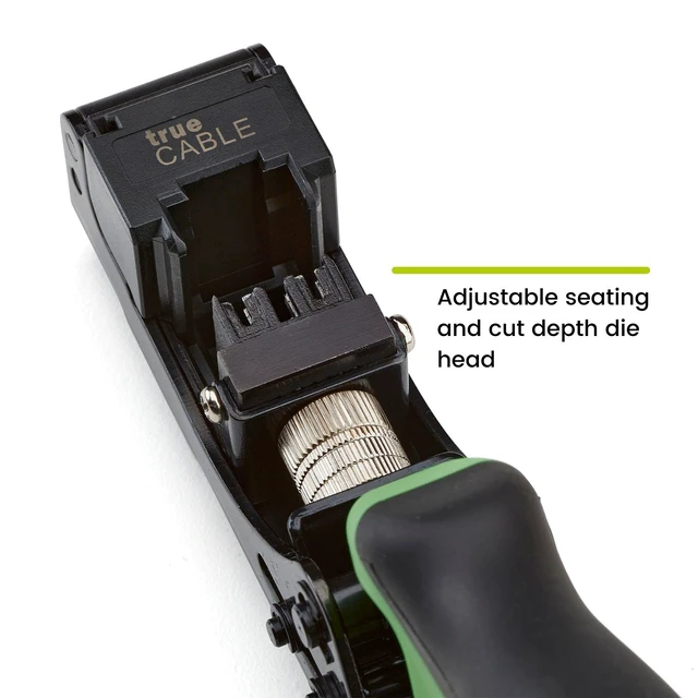 Alt view image 3 of 6 - 90 Degree RJ45 Keystone Jack Termination Tool, Cat5e/Cat6/Cat6A UTP Ethernet Cable EZ Termination Punch Down for trueCABLE Unshielded Keystone Jacks